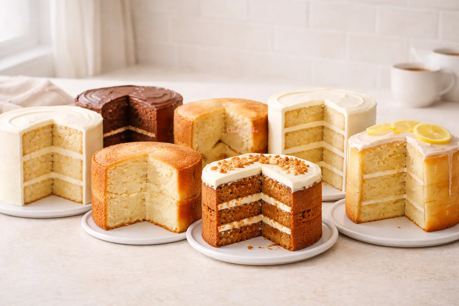 أنواع الكيك المختلفة المناسبة للتزيين مع اختلاف القوام والكثافة