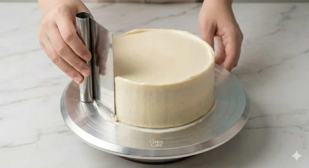 طريقة تمليس الكيك والحصول على حواف حادة (Sharp Edges) باحترافية للمبتدئين - كلاسي كيك